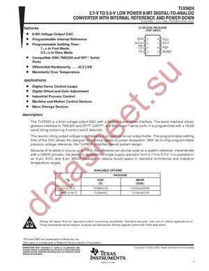 TLV5624IDR datasheet  